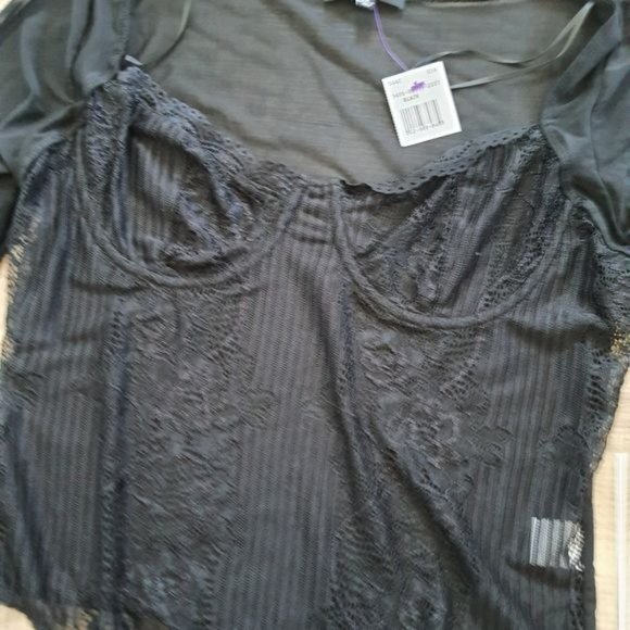 🖤 Black Lace Mesh Bodysuit | Size Medium - Picture 7 of 10